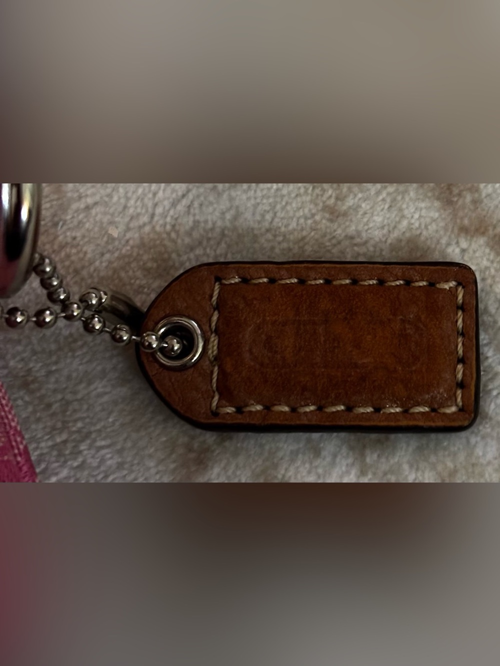 Vintage Coach Pink Signature Jacquard Buckle Wristlet Y2K Mini Bag - Picture 6 of 6